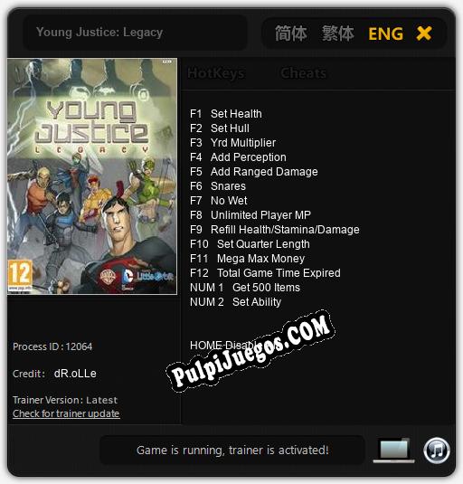 Young Justice: Legacy: Trainer +14 [v1.4]