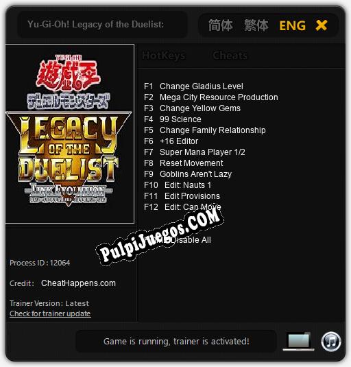 Entrenador liberado a Yu-Gi-Oh! Legacy of the Duelist: Link Evolution [v1.0.6]