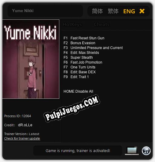 Yume Nikki: Cheats, Trainer +9 [dR.oLLe]