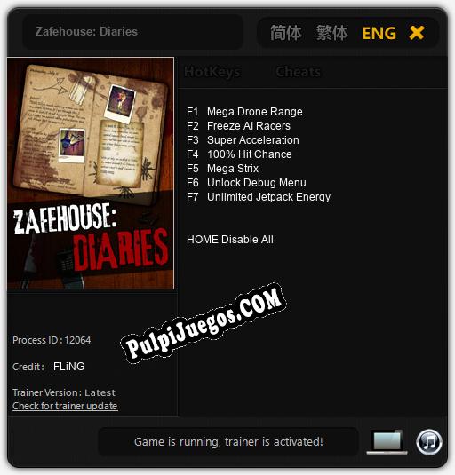 Zafehouse: Diaries: Cheats, Trainer +7 [FLiNG]