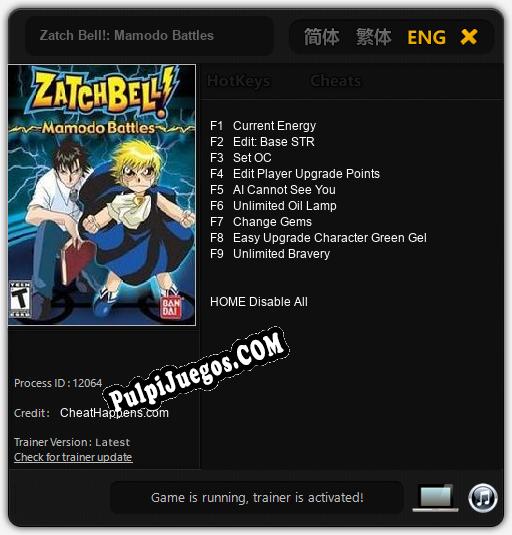 Zatch Bell!: Mamodo Battles: Trainer +9 [v1.2]