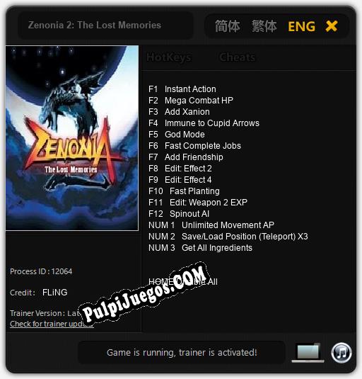 Zenonia 2: The Lost Memories: Trainer +15 [v1.3]