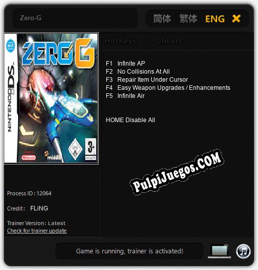 Entrenador liberado a Zero-G [v1.0.2]