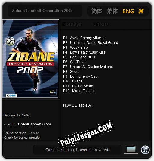 Zidane Football Generation 2002: Treinador (V1.0.82)