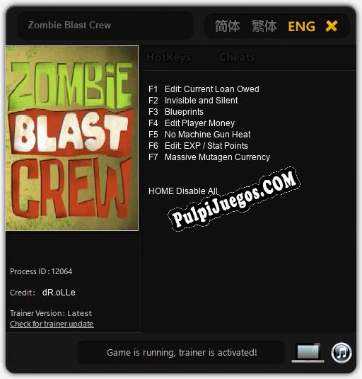 Zombie Blast Crew: Treinador (V1.0.94)