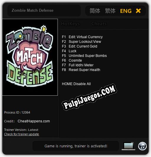 Zombie Match Defense: Treinador (V1.0.88)