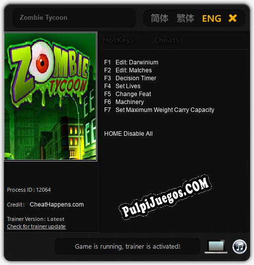 Zombie Tycoon: Treinador (V1.0.91)