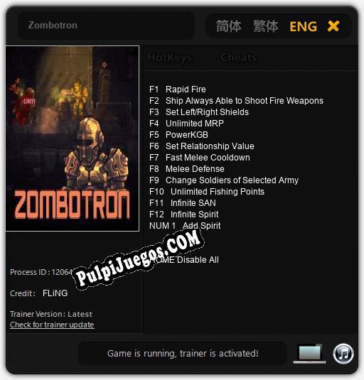 Entrenador liberado a Zombotron [v1.0.7]