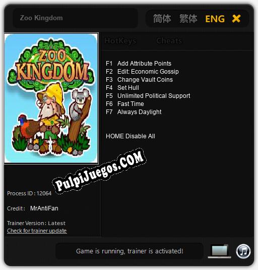 Zoo Kingdom: Cheats, Trainer +7 [MrAntiFan]