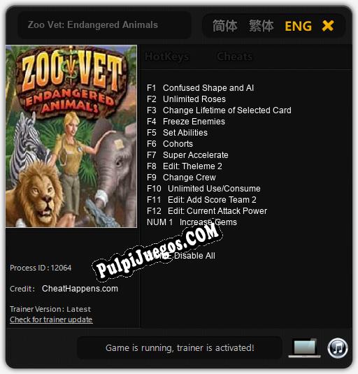 Zoo Vet: Endangered Animals: Treinador (V1.0.77)